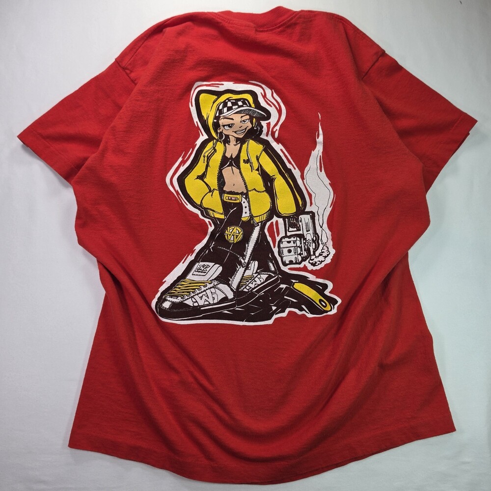 Vintage 90s Wrekshop Battle Gear Mens Tee XL Rich Uno LA Graffiti Single Stitch